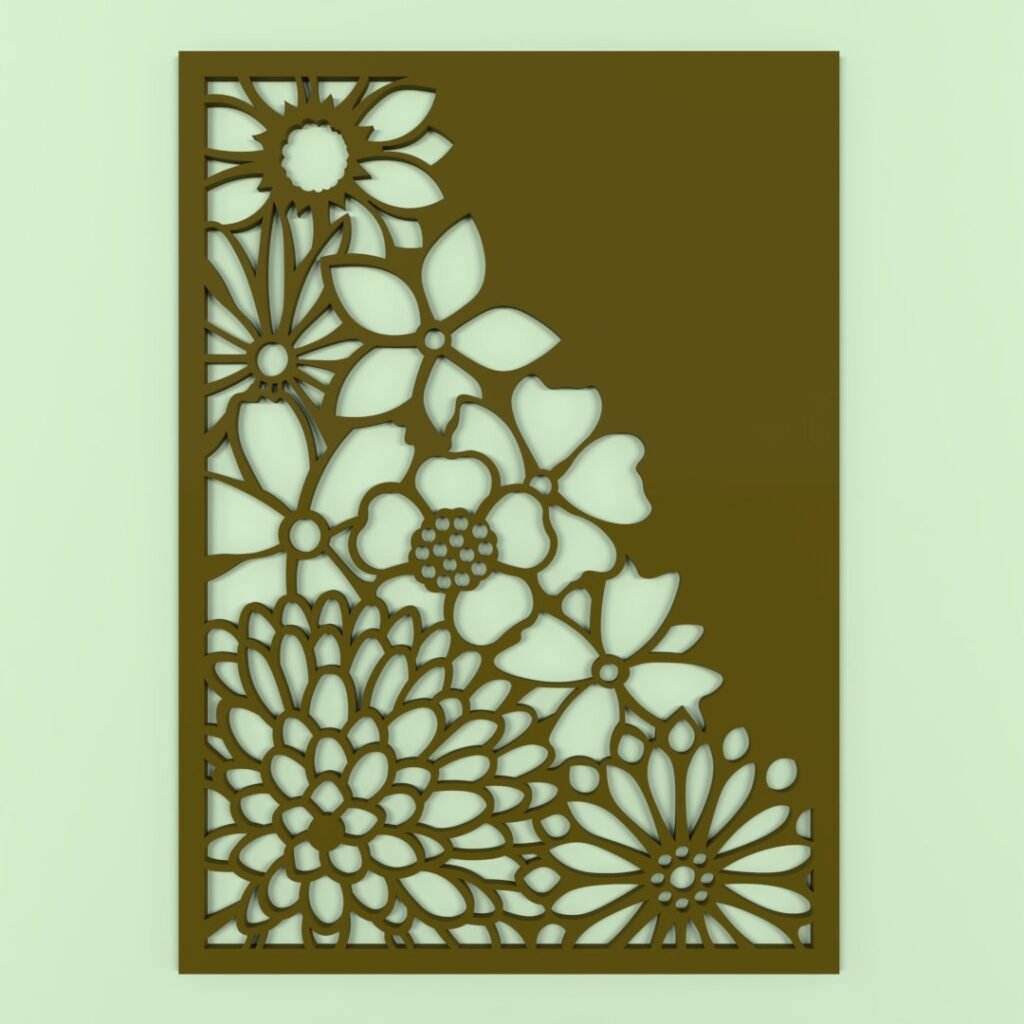 Exquisite Floral Laser Cut Art for Home Decor