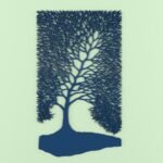 Intricate 2D Tree Silhouette