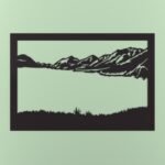 Mountain Landscape Metal Wall Art for Modern Décor