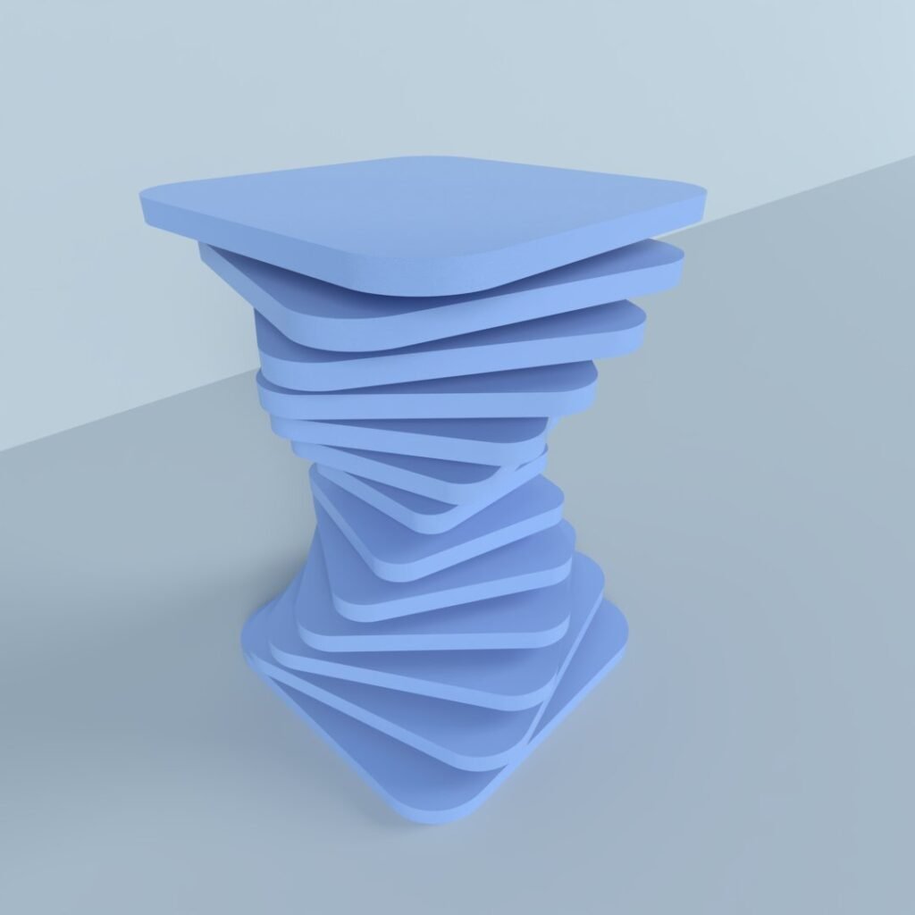 Parametric CAD Design Unique Twisted Table for Modern Interiors-img-1